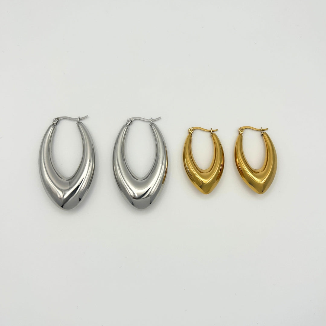 Aura Drop Hoops Large