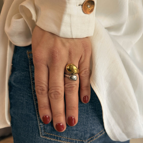 Bicolor Drop Ring