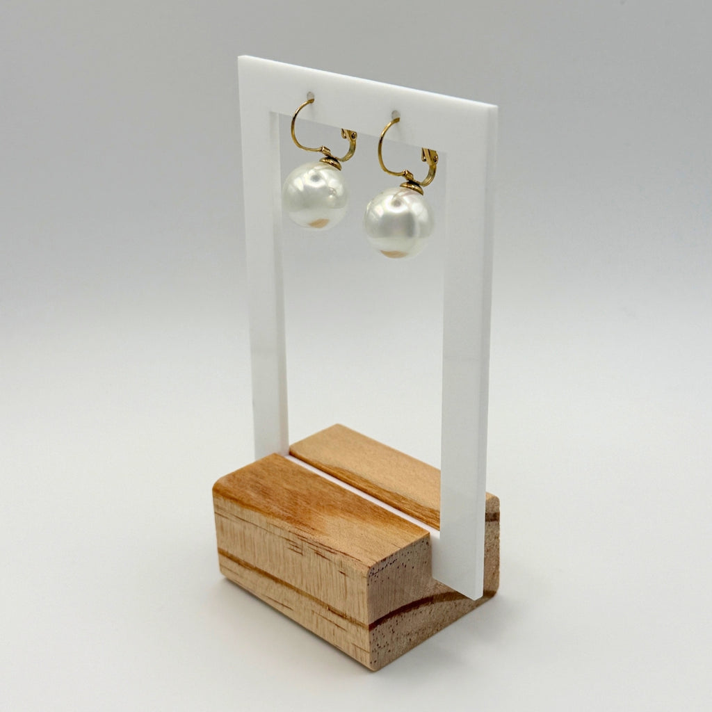 Classic Pearl Hoops