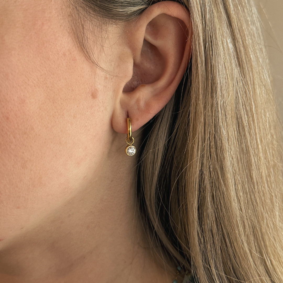 Mini Crystal Hoops