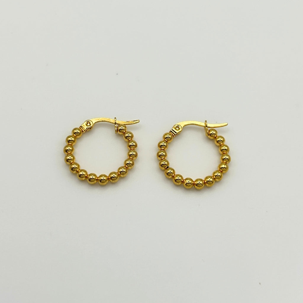 Pearl Dot Hoops