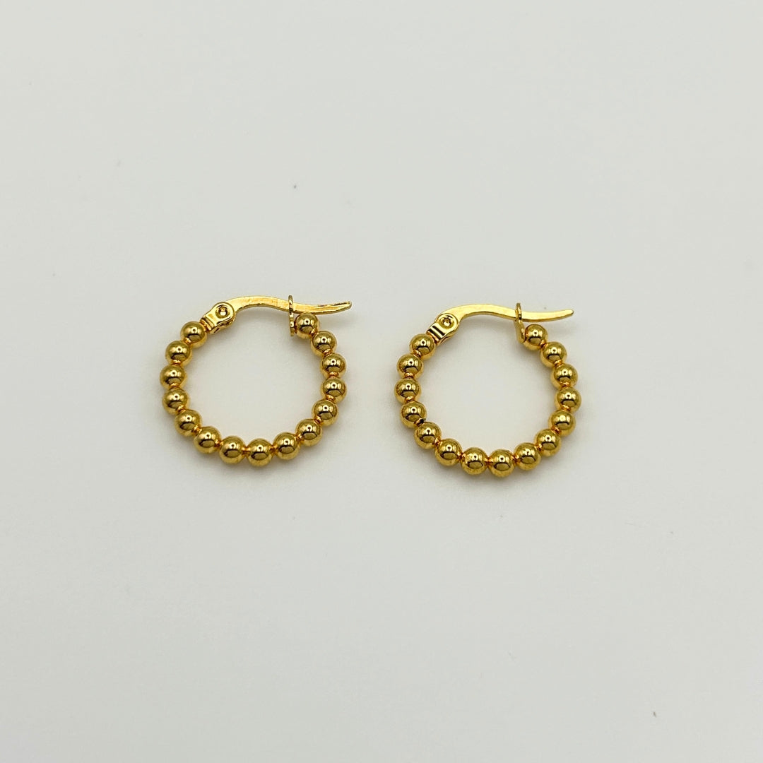 Pearl Dot Hoops