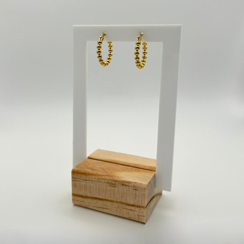 Pearl Dot Hoops