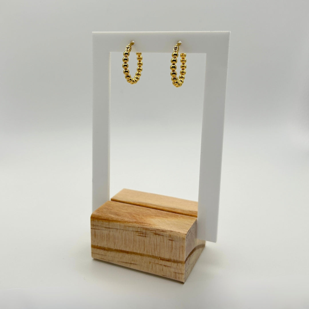 Pearl Dot Hoops