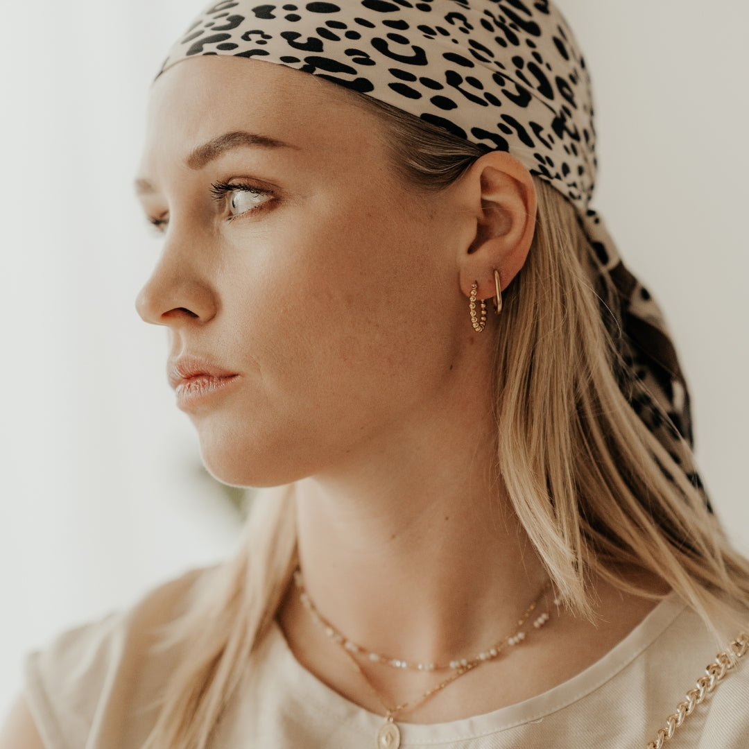 Pearl Dot Hoops