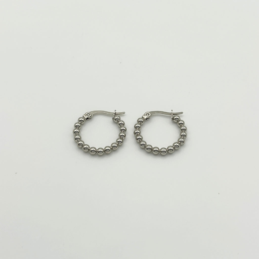 Pearl Dot Hoops