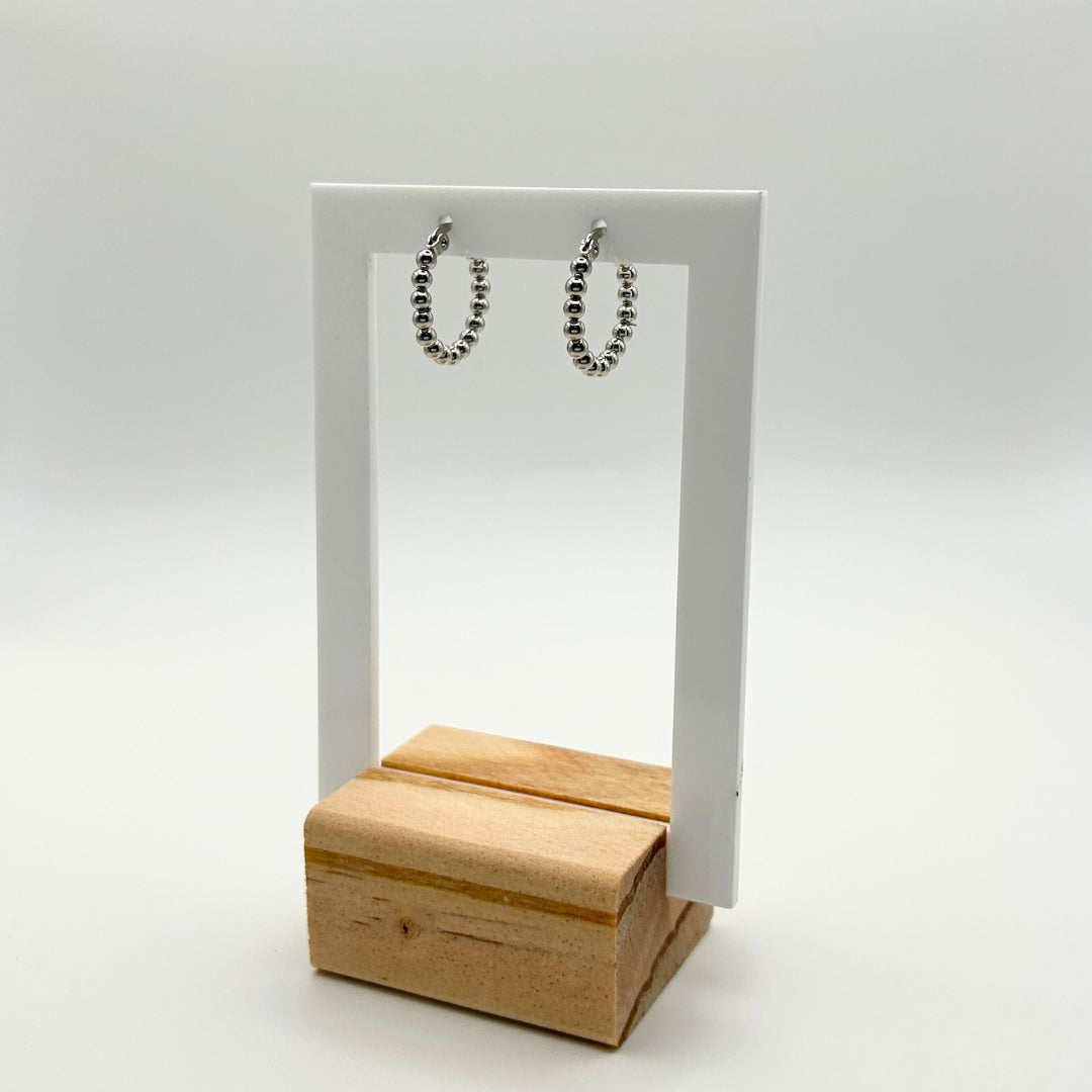 Pearl Dot Hoops